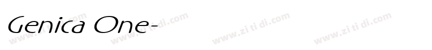 Genica One字体转换
